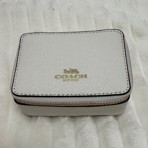 Coach Ivory Travel Case with Gold Details